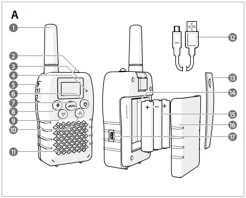 nedis WLTK1000BK Walkie Talkie - Fig 1