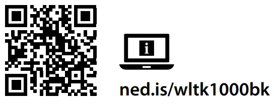 nedis WLTK1000BK Walkie Talkie - QR Code