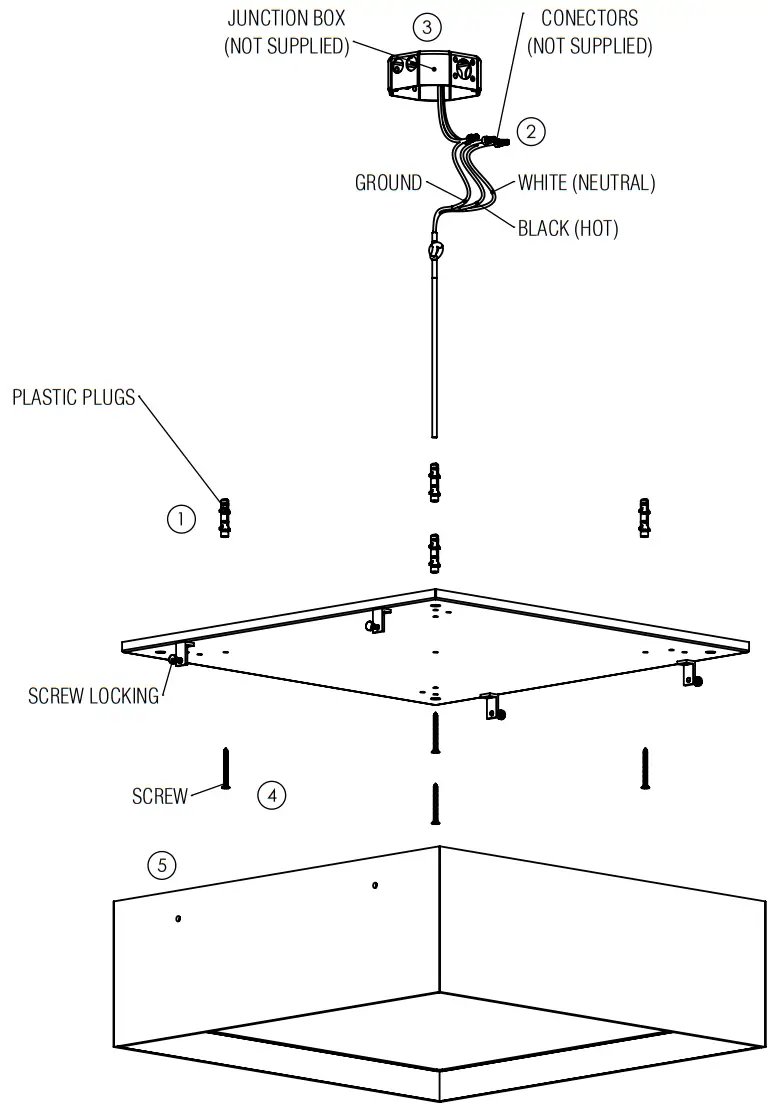 ACCORD 493 LED UL Ceiling Mounted LED - Mounting