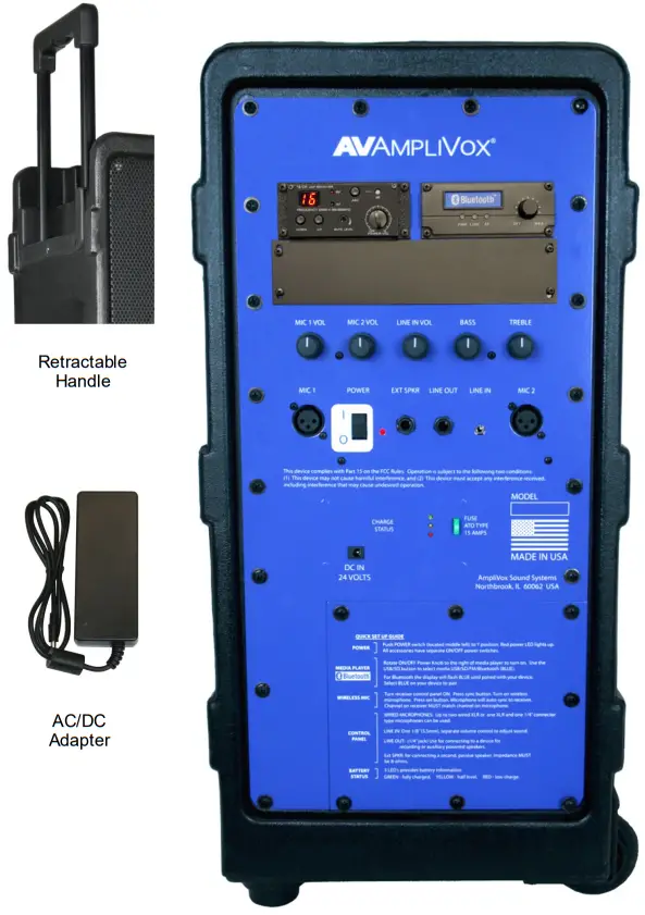 amplivox SW800 Titan Wireless Battery Powered PA System - fig