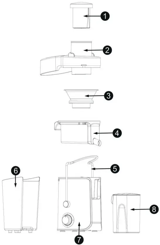 wilfa JU1S 400 JU2S 800 SQUEEZY Juice Extractor - PRODUCT OVERVIEW