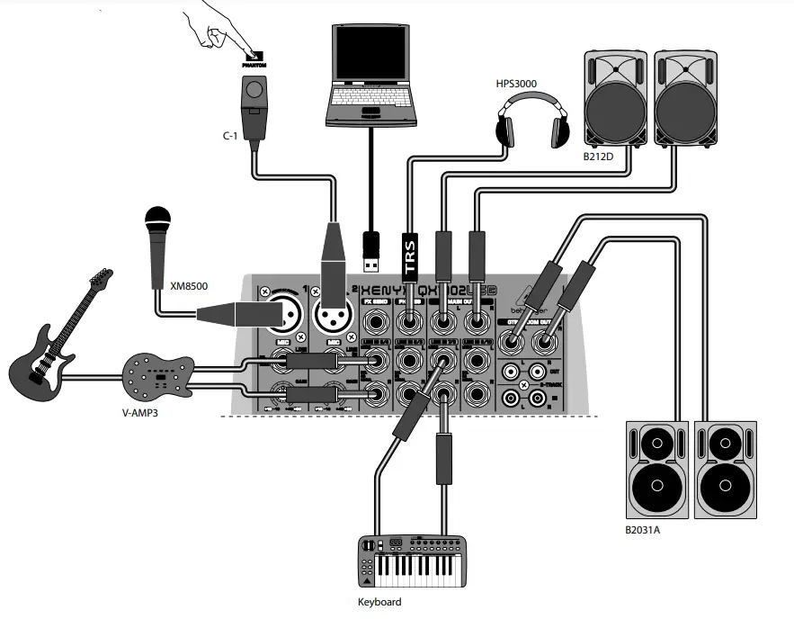behringer XENYX Premium nput 2-Bus Mixer - SETUP 2