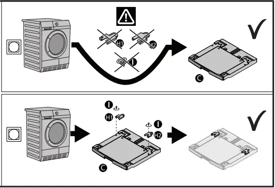 Electrolux SKP11GW3 Washing Machine and Dryer Stacking Kit-fig3