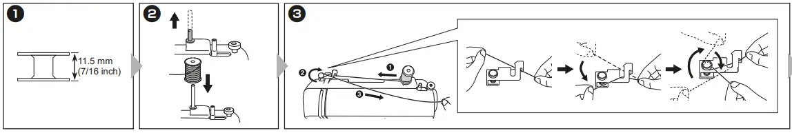 Preparing the bobbin thread