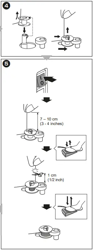 Preparing the bobbin thread