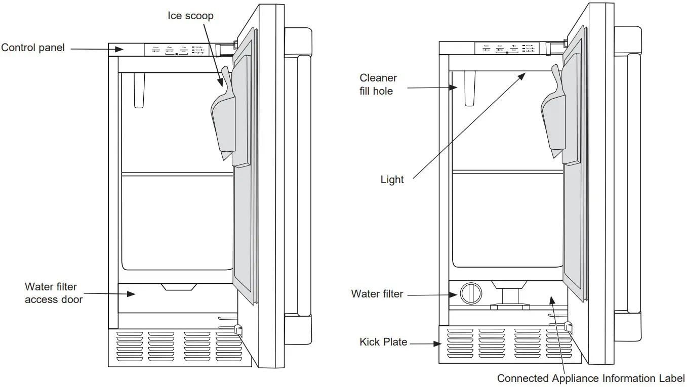 GE APPLIANCES UNC15NPRII 15 Inch Ice Make - Figure 1