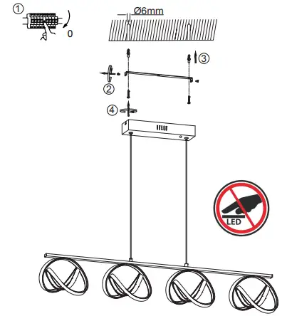 Paul-Neuhaus-836734-Loop-LED-Pendant-Light-Instruction-FIG-2