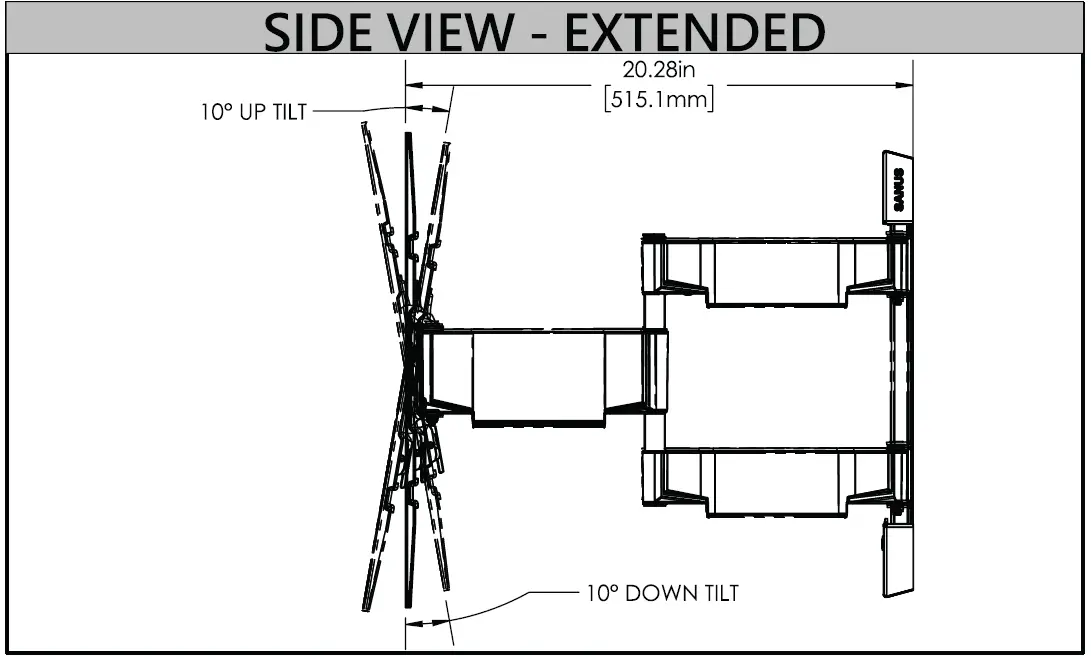 SANUS VLFS820-B2 TV Bracket Wall Mount 19