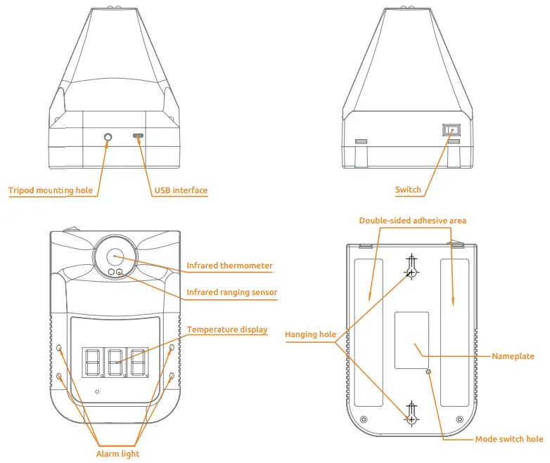 Thermometers TMT3 Hands Free Body Infrared Thermometer -- introduction
