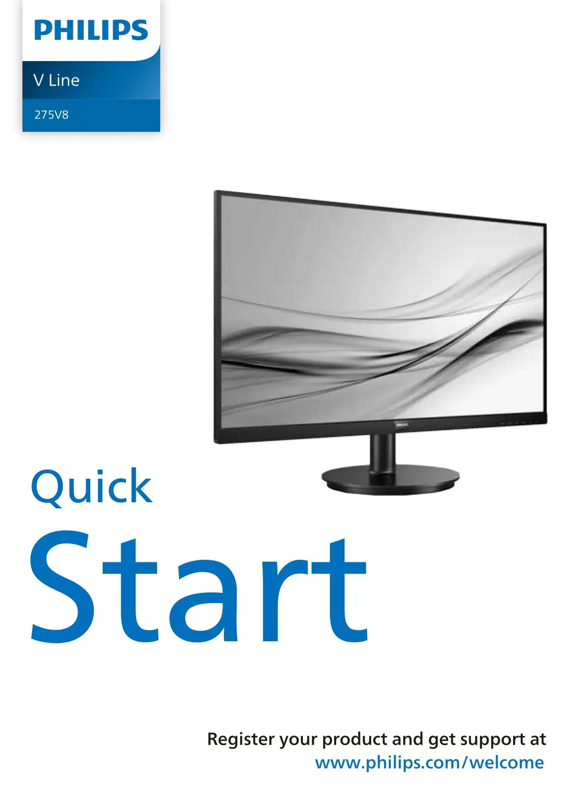 PHILIPS 275V8 V Line Full HD Wide View LCD Monitor User Guide