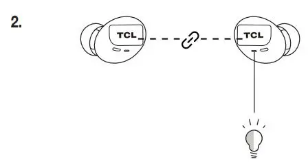 TCL SOCL500TWS Wireless Earbuds with Pumping Base User Guide - Flashing light for pairing mode