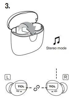 TCL SOCL500TWS Wireless Earbuds with Pumping Base User Guide - Take the left earbud from the charging case