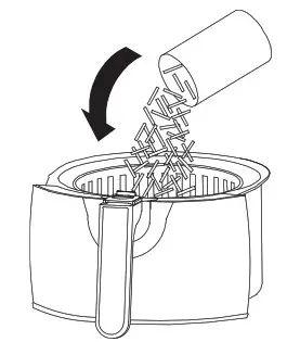 INSIGNIA NS-AF32MBK9 3.4 Qt. Mechanical Control Air Fryer- place your food