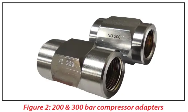 WatchGas BAT 1 2 3 Breathing Air Quality Test Kit - compressor adapters