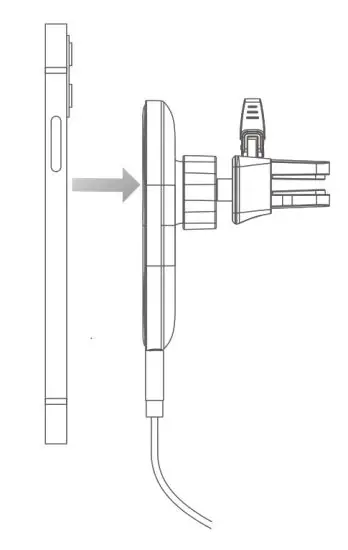 POWERQI LC24 Fast Wireless Car Charger- phon