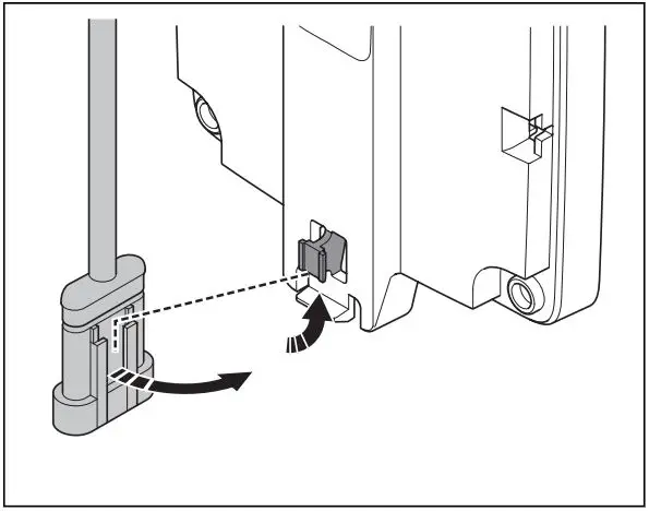 Husqvarna 970 46 82-03 EPOS Reference Station User Manual - Attach the connector to the clips on the arm