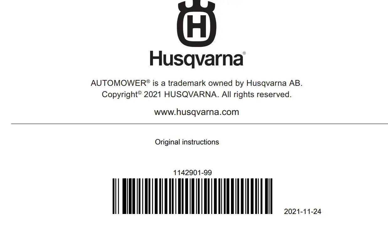 Husqvarna 970 46 82-03 EPOS Reference Station User Manual - Husqvarna Logo