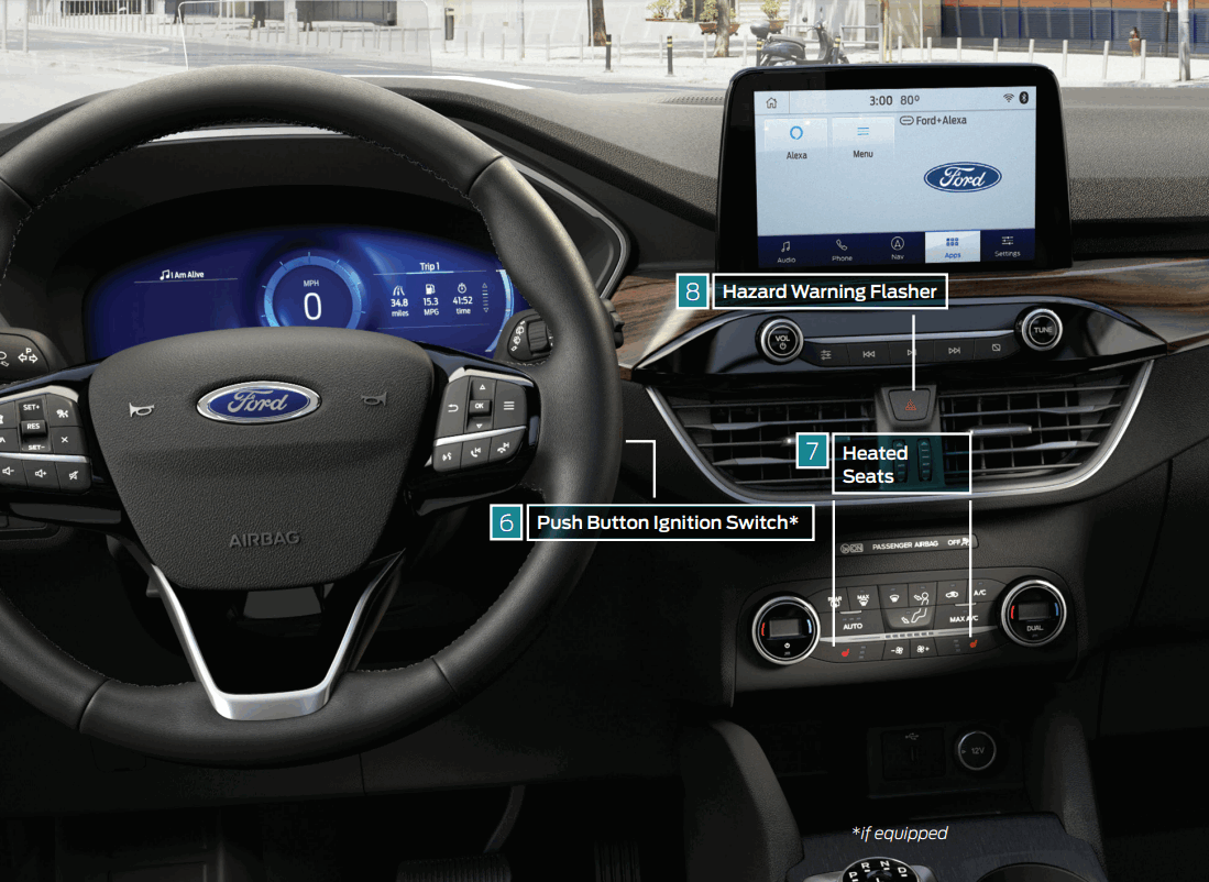Ford 2021 Escape Hybrid Car - Instrument Panel 2