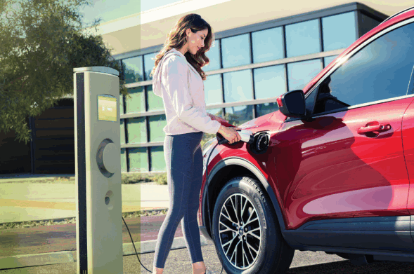 Ford 2021 Escape Hybrid Car - charging station