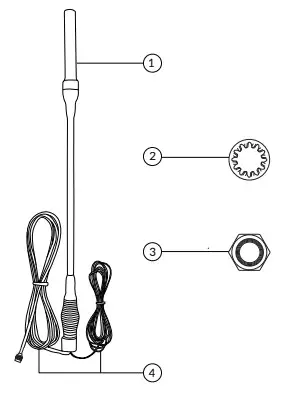 iridium RST706B Beam Whip Dual Mode Antenna