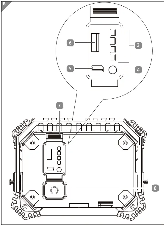 WORKZONE RCUS 1464865 Rechargeable Led Work Light fig 2