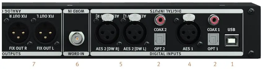 SPL Mercury Mastering DA-Converter - Cabling-Rear Side 2
