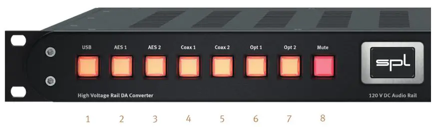 SPL Mercury Mastering DA-Converter - Control Elements 1