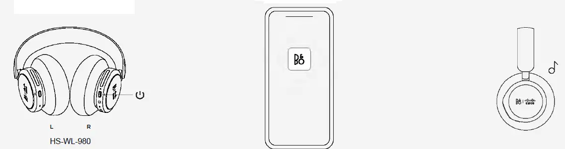 CISCO HS-WL-980 Wireless Dual On-Ear Bluetooth Headset with Case 1