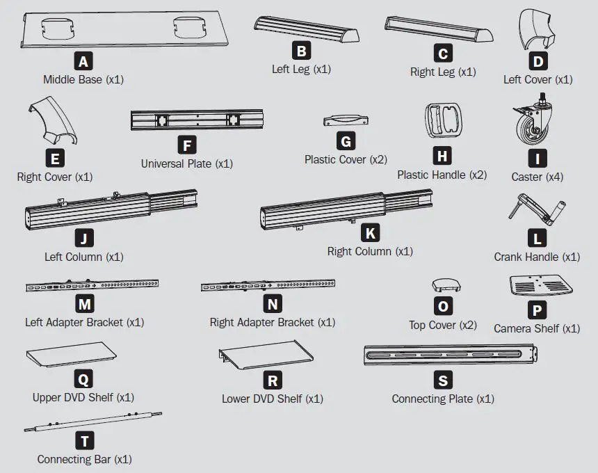 TRIPP-LITE-DMCS60100XXCK-Heavy-Duty-Rolling-TV-Monitor-Cart-with-Crank-Handle-fig1