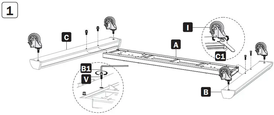 TRIPP-LITE-DMCS60100XXCK-Heavy-Duty-Rolling-TV-Monitor-Cart-with-Crank-Handle-fig3