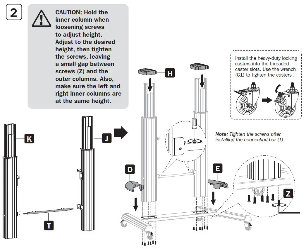 TRIPP-LITE-DMCS60100XXCK-Heavy-Duty-Rolling-TV-Monitor-Cart-with-Crank-Handle-fig4