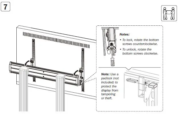 TRIPP-LITE-DMCS60100XXCK-Heavy-Duty-Rolling-TV-Monitor-Cart-with-Crank-Handle-fig9