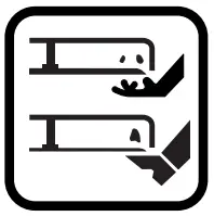 Explanation of symbols on the machine