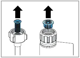 Supply hose is kinked
