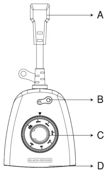 BLACK DECKER BDXPA0031 Grounded Outdoor Countdown Outlet Timer - FIG 3