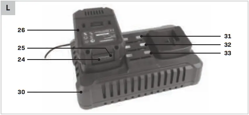 VONROC LM504DC Lawn mower 40V Brushless motor L