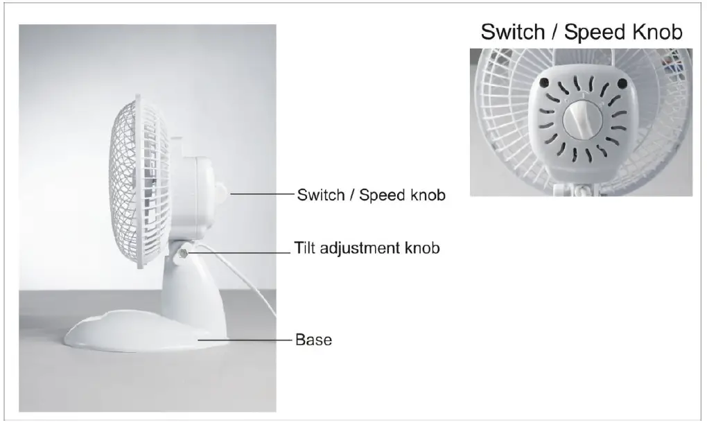 JOCEL JVM030573 Desktop Table Fan 15 CM 01