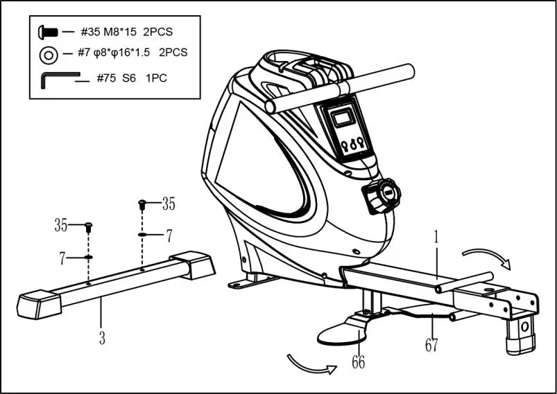 SUNNY SF-RW5941-Smart-Multifunction-SPM-Magnetic-Rowing-Machine-03