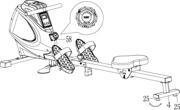 SUNNY SF-RW5941-Smart-Multifunction-SPM-Magnetic-Rowing-Machine-10