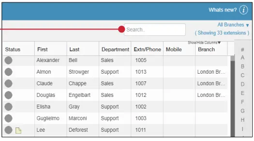 Contact Directory Window