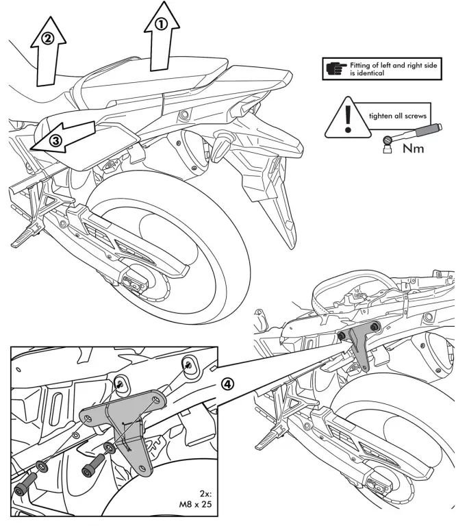 TOURATECH CRF1100L Africa Twin Fairing Crash Bar - fig 6