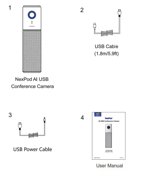 nexvoo N109 AI USB Conference Camera - Package
