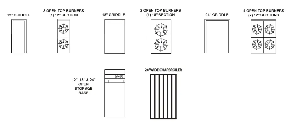 VULCAN V2BG8T V Series 36 Inch 2 Burner Modular Heavy-Duty Thermostatic Range - WIDE EXPANDO RANGES