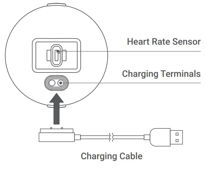 Shenzhen Fitcare Electronics HW401 ANT BLE Heart Rate Armband - Charging