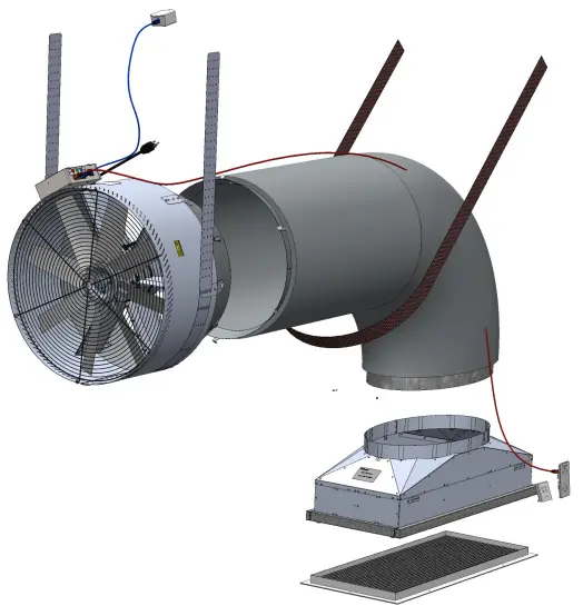 AirScape Ventura 3200 9 Whole House Fan - HOUSE FAN SYSTEM