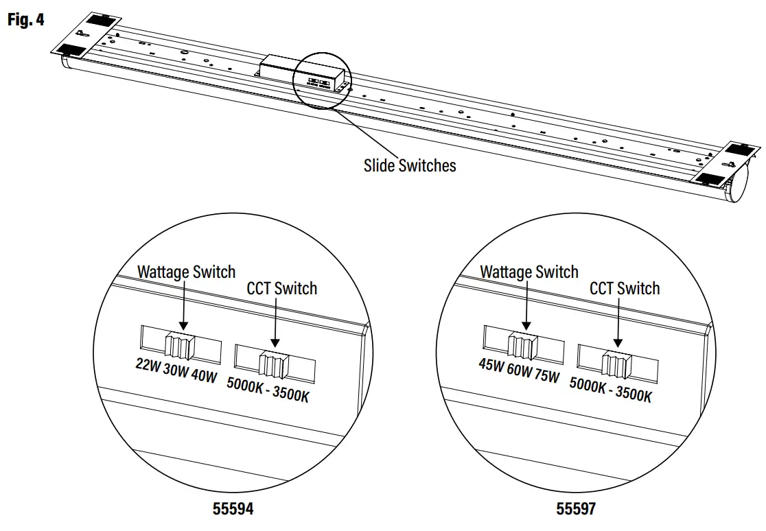 PQL-55597 LED Spec Select Designer Strip Retrofit - fig