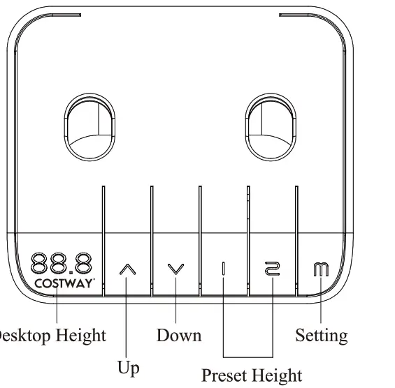 COSTWAY JV10229 Electric Height Adjustable Standing Desk - FIG10