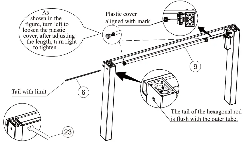 COSTWAY JV10229 Electric Height Adjustable Standing Desk - FIG2