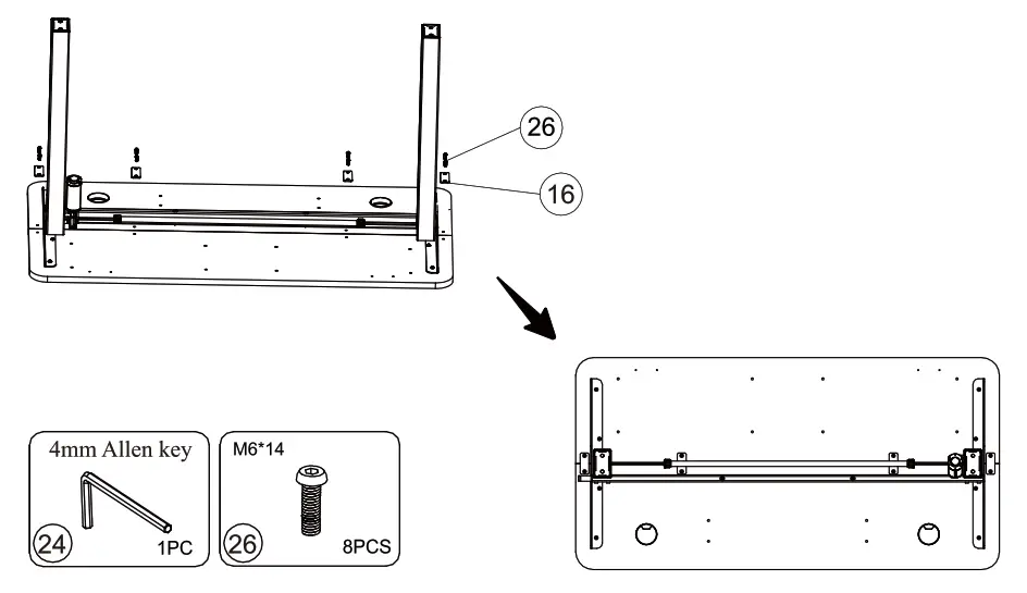 COSTWAY JV10229 Electric Height Adjustable Standing Desk - FIG5