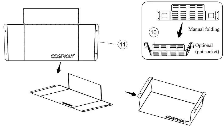 COSTWAY JV10229 Electric Height Adjustable Standing Desk - FIG6